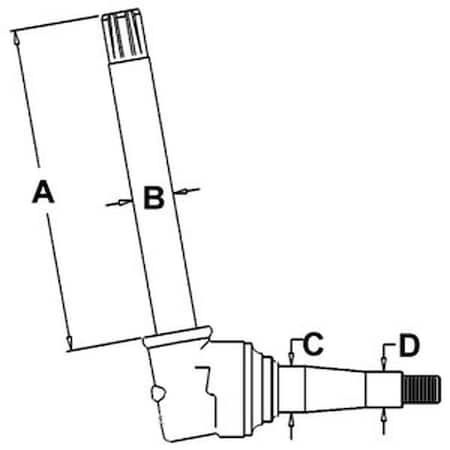 Aftermarket New RH LH Spindle Fits John Deere 3010 3020 4000 4230 AR50983